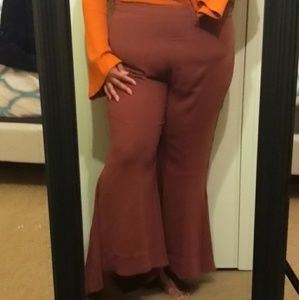 Burnt Orange Bell Bottom Pants
